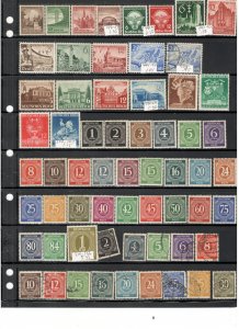 GERMANY COLLECTION ON STOCK SHEET MINT/USED