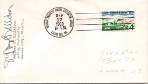 US SPECIAL EVENT COVER MIDWEST PHILATELIC SOCIETY CONV 1960 SIGNED BY POSTMASTER