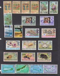 BRITISH INDIAN OCEAN TERRITORY MLH SELECTIONS 7 DIFFERENT SETS