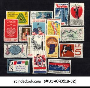 UNITED STATES USA 1966 COMMEMORATIVES COMPLETE SET SC#1306-10, 1312-22 16V MNH