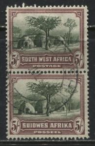 South West Africa 1931 5/ vertical pair used