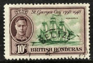 STAMP STATION PERTH - British Honduras #135 KGVI Battle of St Georges Cay Used