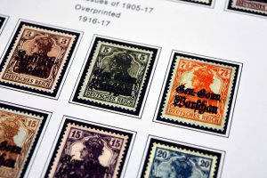 COLOR PRINTED OCCUPIED POLAND 1915-1944  STAMP ALBUM PAGES (15 illust. pages)