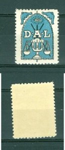 Denmark. Poster Stamp Mnh. D.A.L. Danish Workers Lodge. Eye,Light,Scale.