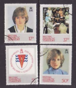 British Antarctic Territory-Sc#92-5- id9-used set-Princess Diana-1982-