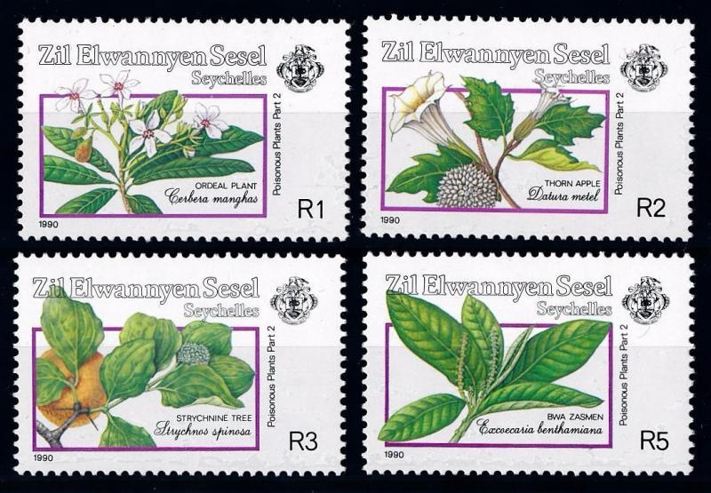 [66515] Seychelles Zil Elwannyen Sesel 1989 Flora Poisonous Plants  MNH