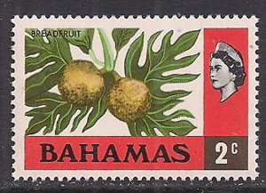 Bahamas 1971 QE2 2cents Breadfruit SG 360 MNH ( E487 )