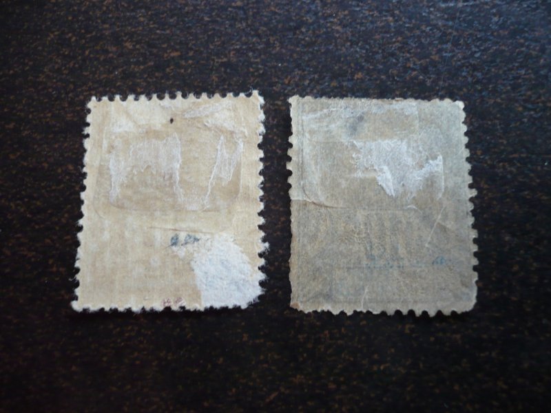 Stamps - French Guadeloupe - Scott# 28, 32 - Used Part Set of 2 Stamps