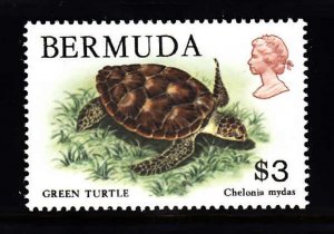 BERMUDA SC# 378 GREEN TURTLE - MNH