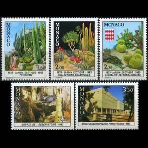 MONACO 1982 - Scott# 1361-5 Botanical Garden Set of 5 NH