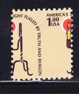 #1610 Candlestick $1.00 Misperf Vertically 50% Mint NH!