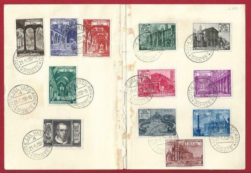 1950 Vatican/Vatican City, N° 122/131 + Ex. Su Book Del Pilgrim Year Santo