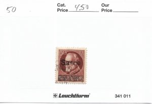 Germany: Saar Sc #50 used (57969)