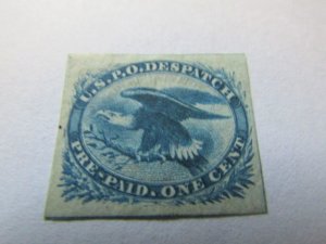 US Stamps, Sc.#LO2 MH NG, U.S.P.O. Despatch Carrier 1851,w/Nearly Full 4 Margins