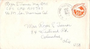 United States A.P.O.'s 6c Monoplane Air Envelope 1949 U.S. Army Postal Servic...