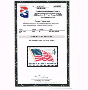 EXCEPTIONAL GENUINE SCOTT #1132 MINT PRISTINE OG NH PSE CERT GRADED XF-90 #19057