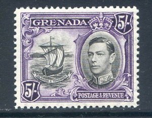Grenada 5/- Black & Violet SG162 Mounted Mint