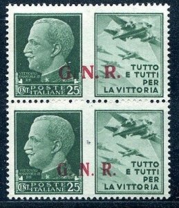 War propaganda GNR Cent.25 Aviation overprint II and III type