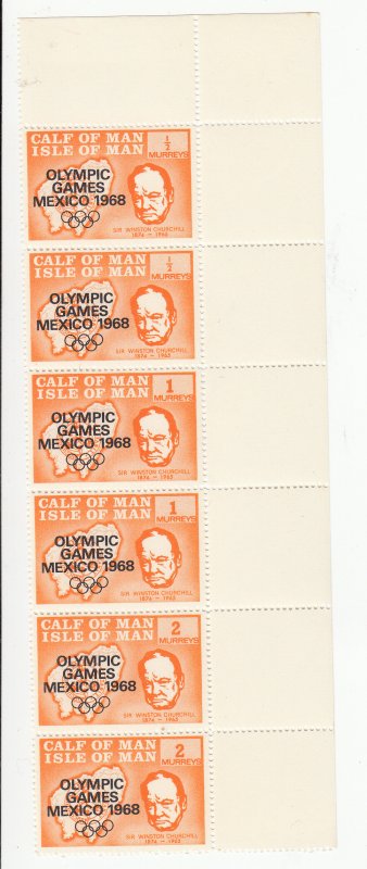 Calf of Man 1968 Olympic Games overprints Perf. NHM