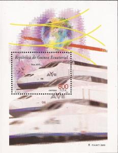 Equatorial Guinea - 2000 AVE Train - Souvenir Sheet - Scott #238