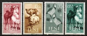 IFNI 1960 Animals Wild Pigs Birds Camels set of 4 MNH