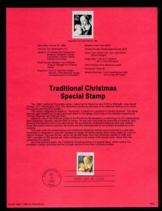 USPS 1988 SOUVENIR PAGE 25c CHRISTMAS #2399
