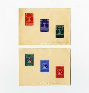 Cambodia Stamps 2x Early Deluxe Sheets 1-w/ minor toning