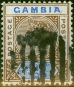 Gambia 1898 4d Brown & Blue SG42 Good Used