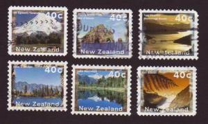 New Zealand 1996 Sc#1359a-f, SG#1984-89 Set of 6 NZ Scenes USED.