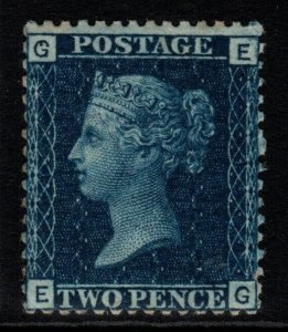 GB SG47 pl.15 1858 2d DEEP BLUE MNH 