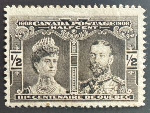 CANADA 1908 Quebec Tercentenary Issue ½¢ Brown MNG SC#96 C5347