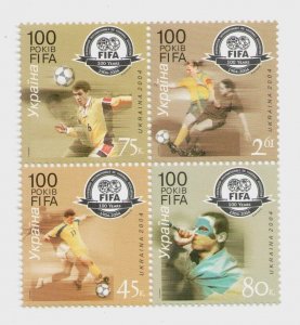 2004 Ukraine stamp hitch 100 years of FIFA, Football, sports, MNH