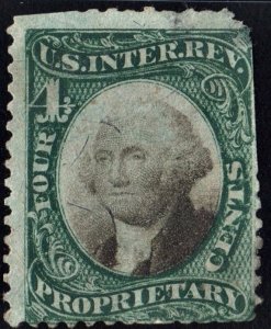 RB4a 4¢ Proprietary Stamp (1874) Used/Faults