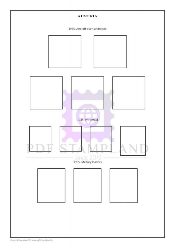 Austria 1850-2020  PDF(DIGITAL) STAMP ALBUM PAGES