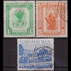 COLOMBIA 1950 - Scott# 583/6 UPU 75th. 4-18c Used