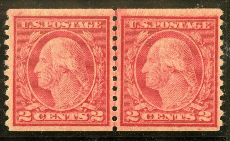 US Scott 492 Type II Washington  Perf 10 Vertically  LINE Pair VF Mint NH 