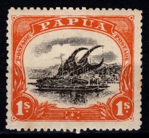 Papua New Guinea 1910 1/- Black and Deep Orange [Unused]