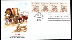 US  FDC 2255, Carreta, Spanish Missions history, San Jose, CA  .....   7504293