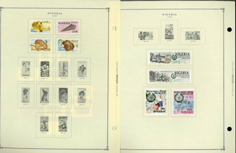 Nigeria Mint & Used Hinged on Scott Int. Pages 1941-1999