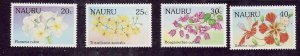 Nauru-Sc#325-8-Unused NH set-Flowers-1986-