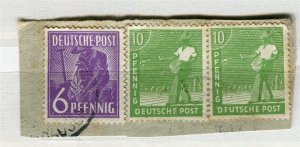 GERMANY; RUSSIA ALLIED ZONE 1948 fine used Occupation issues POSTMARK PIECE