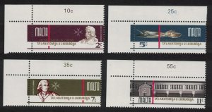 Malta School of Anatomy and Surgery 4v Corners 1976 MNH SG#564-567