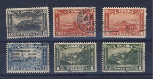 6x Canada Arch Stamps; #174 2x#175 #176 2x#177-$1. Used VF Guide Value= $113.00