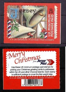 Jersey Sc#1012f-unused NH complete booklet-Christmas-scenes-2001-