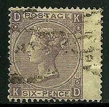 Great Britain # 45, Plate 5  Used. CV $ 100.00