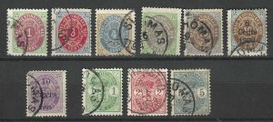 DENMARK WEST INDIES 1874-1913 COLLECTION OF 43 STAMPS MINT & USED F-VF