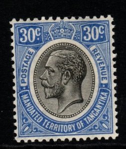 TANGANYIKA SG98a 1931 30c BRIGHT BLUE MTD MINT