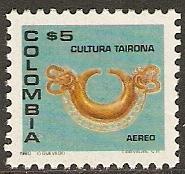 Colombia 1980 Scott C670 Gold Pendant MNH