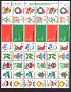 Christmas Seals, Scott # WX281 Printer Mark B 1984 Lot 230735 -76