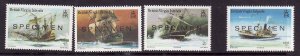 Virgin Is.-Sc#572-5-unused NH specimen set-Ships-Shipwrecks-1987-